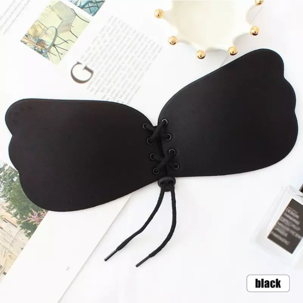 Adhesive strapless backless push up bra a-b cup
